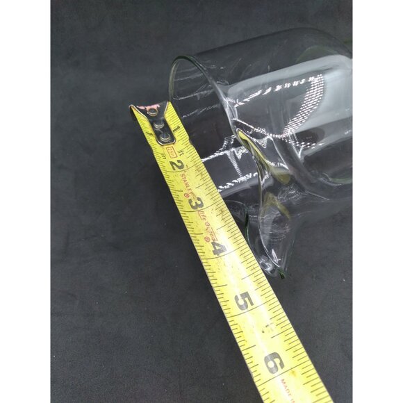 Mid-Century Modern Glass Cocktail Pitcher With Raised Antique Gold Finish Medall - Picture 6 of 12